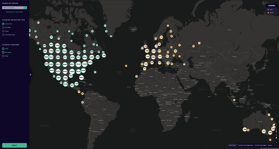 GeoRoute Viewer - A full-stack application for visualizing large-scale geospatial data screenshot