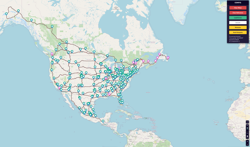 HotspotsConnector - A full-stack application for managing points of interest on maps screenshot