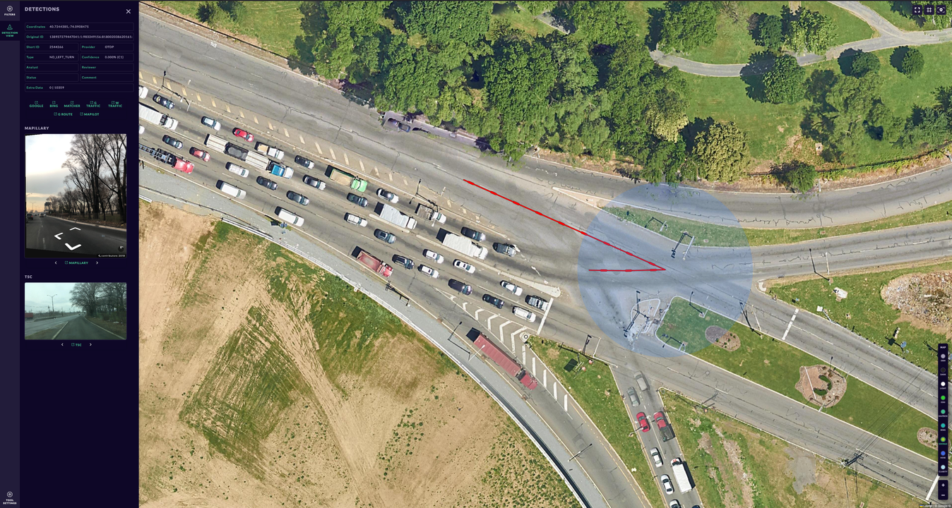 Detection Analyzer - Internal tool for geospatial data correctness validation screenshot